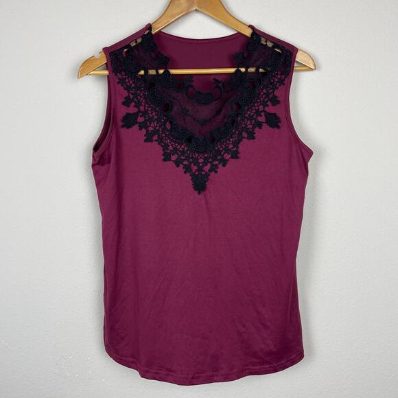 Whimsigoth Festival Top Maroon Size S Keyhole Neckline Gothic Boho Witchy - Picture 2 of 6